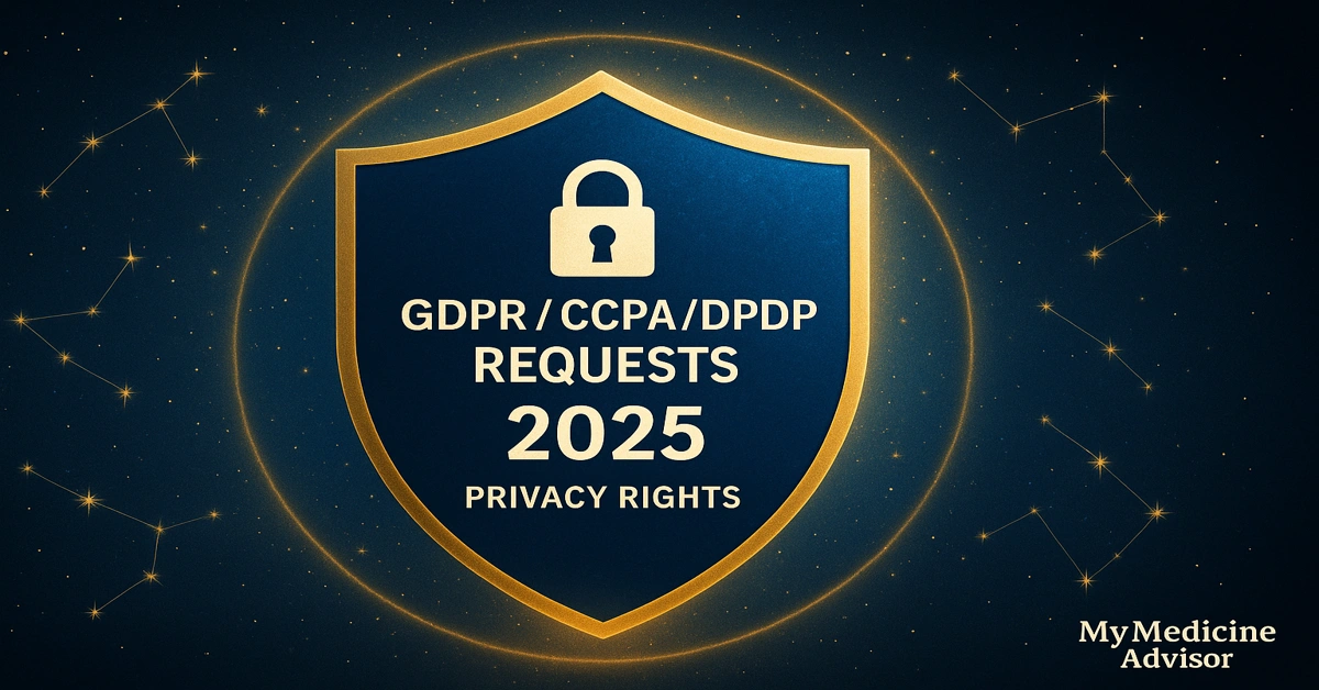 GDPR CCPA DPDP Requests 2025 — Astrology privacy rights, user consent, and global data protection
